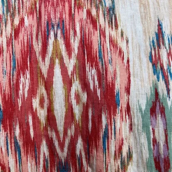 CHICO'S Daintree IKAT Print Soutache Linen Jacket Topper 3/4‎ Size 1(8/10) EUC - Picture 9 of 14